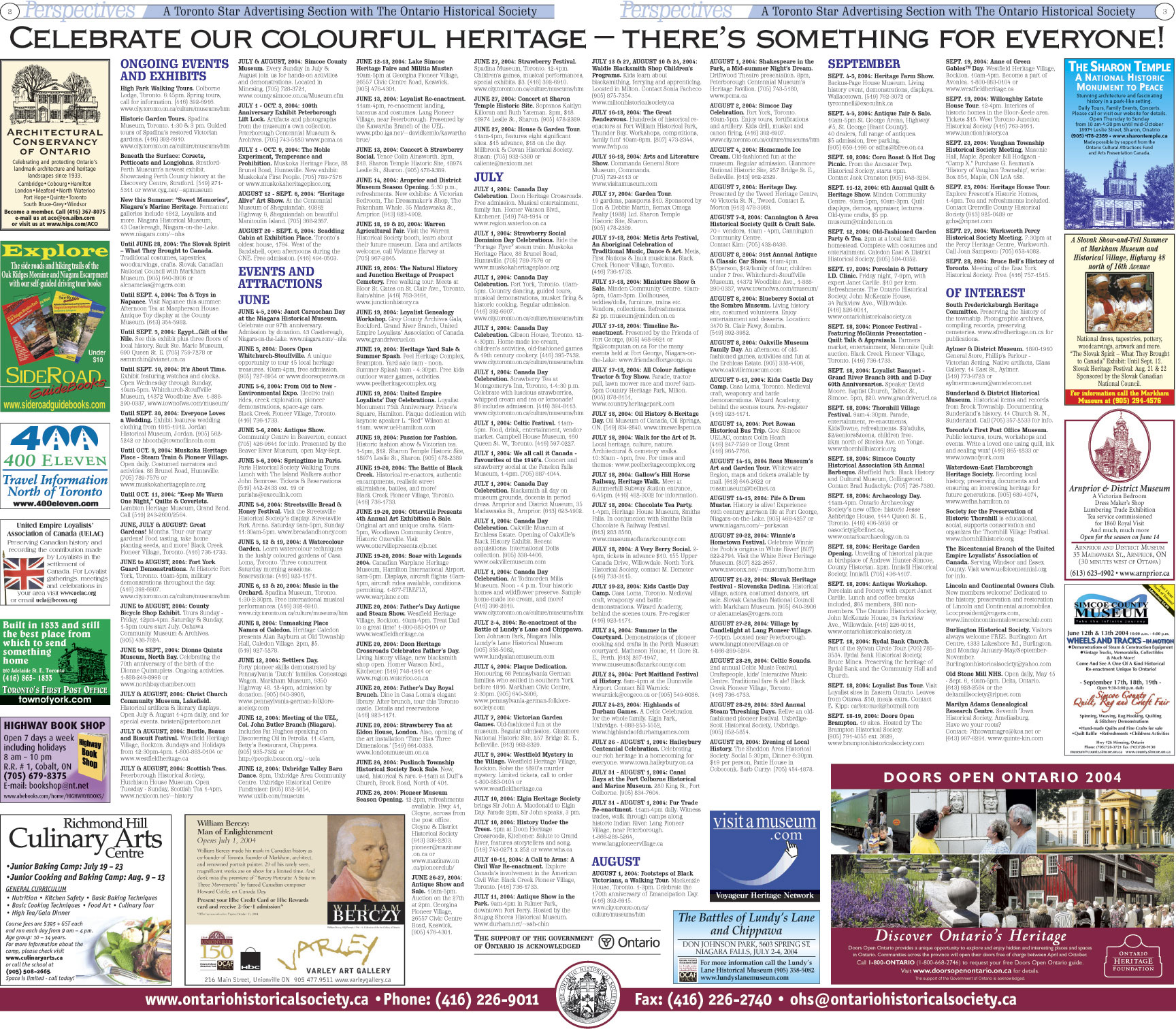 Cultural Tourism Supplement centre spread